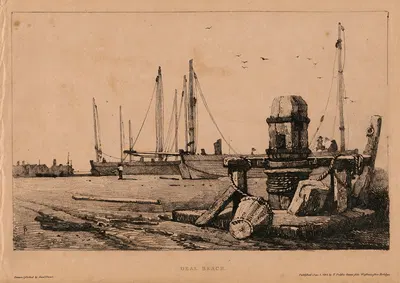 Deal Beach by Samuel Prout, 1814 — digital art print download