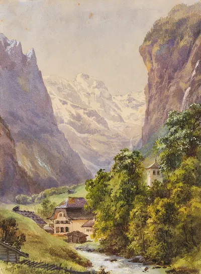 Lauterbrunnen (Schweiz) by Edward Theodore Compton — digital art print download