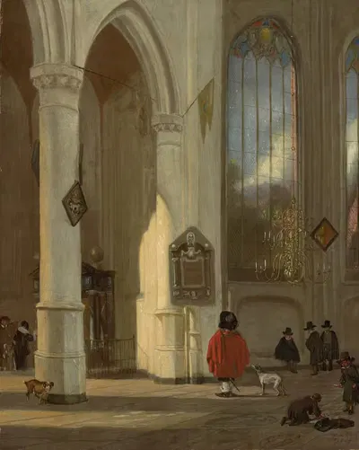 Интерьер Oude Kerk в Делфте by Эмануэль де Витте, 1655 — digital art print download