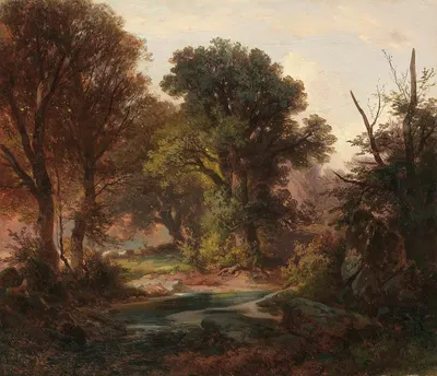 Waldstudie by Ernst Erwin Oehme — digital art print download