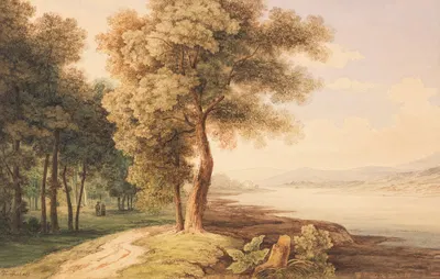 Mittelrheinische Flußlandschaft by Ferdinand Kobell — digital art print download