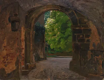 Замковая ворота (вход в замок Визенбург в Марке) by Фридрих Кальморген, 1906 — digital art print download