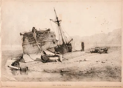 On the Tamar by Samuel Prout, 1814 — digital art print download