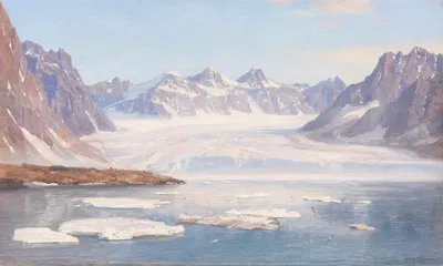 Ansicht eines Gletschers (Spitzbergen) by Georg Macco, 1913 — digital art print download