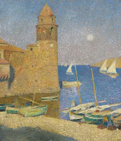 Башня в Коллиуре, Левере де Люн by Анри Мартен, 1923-1924 — digital art print download