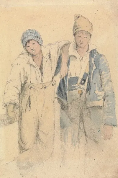 Two Boys by Samuel Prout — digital art print download