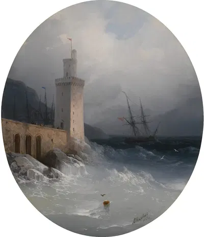 Вид на побережье Амальфи by Иван Константинович Айвазовский, 1865 — digital art print download