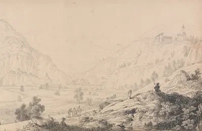 Castles of Wafenstein, Sprechenstein and Reifenstein some miles from the Brenner by Сэр Чарльз Д'Ойли, 1840 — digital art…