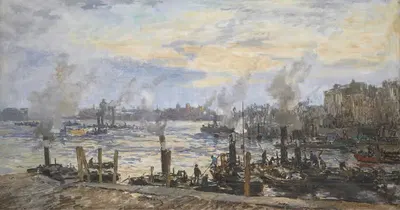 Левехавен в порту Роттердама by Йохан Хендрик Ван Мастенбрук, 1927 — digital art print download