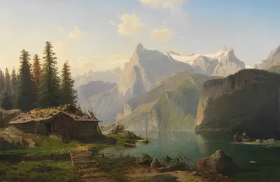 У Четырех кантонов by Иоганнес Бартоломей Дунце, 1859 — digital art print download