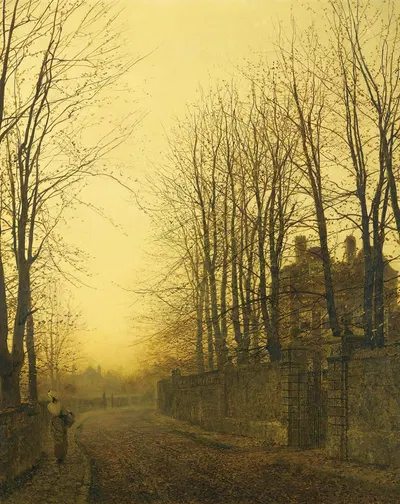 Поздняя осень by Джон Аткінсон Гримшоу, 1886 — digital art print download