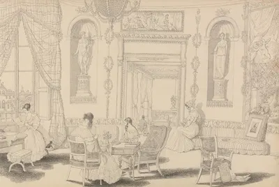 Circular Boudoir in Casino Pecori by Сэр Чарльз Д'Ойли, 1841 — digital art print download