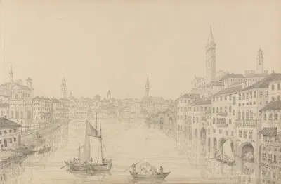 City of Verona from the Bridge by Сэр Чарльз Д'Ойли, 1840 — digital art print download