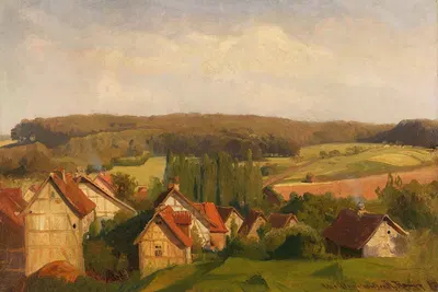 Blick auf Willingshausen in Hessen by Karl Raupp, 1867-1869 — digital art print download