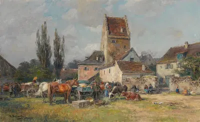 Летний рыночный день by Карл Штульмюллер — digital art print download