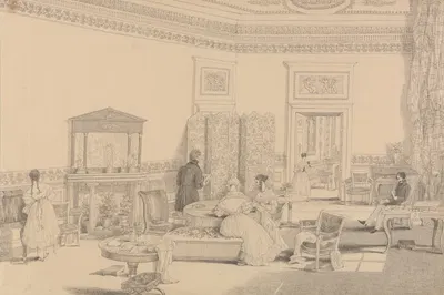 Drawing Room, Casino Pecori by Сэр Чарльз Д'Ойли, 1841 — digital art print download