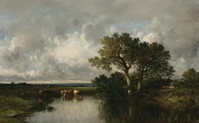 La Mare Aux Chênes by Léon-Victor Dupré — digital art print download