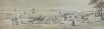 General View of Calcutta, from the Entrance to the Water Gate of Fort William by Сэр Чарльз Д'Ойли — digital art print…