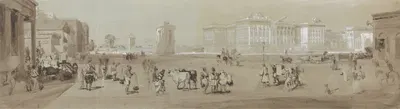 Government House from St. Andrew's Library – Calcutta by Сэр Чарльз Д'Ойли — digital art print download
