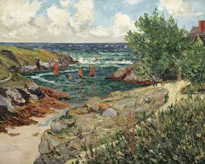 Порт Гульфар, Бель-Иль-ан-Мер by Максим Мофра, 1909 — digital art print download