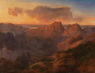 Пейзаж у озера Химзе by Максимилиан Хаусхофер, 1830 — digital art print download