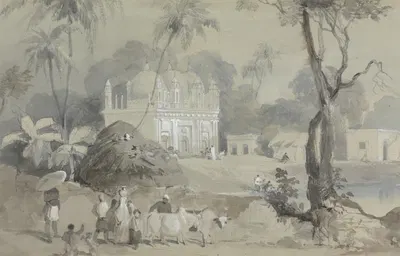 Mosque at Borranypore by Сэр Чарльз Д'Ойли — digital art print download