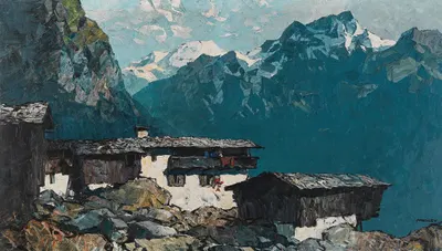 Горное крестьянское хозяйство by Оскар Мулли — digital art print download