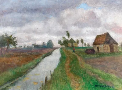 У канала на болоте by Отто Модерсон, 1941 — digital art print download