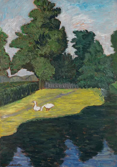 На Вюме с гусями by Отто Модерсон, 1912 — digital art print download