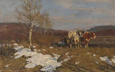 Вечерний перерыв by Отто Штрицель, 1904 — digital art print download