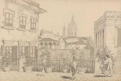 Terrace, Casino Pecori by Сэр Чарльз Д'Ойли, 1841 — digital art print download