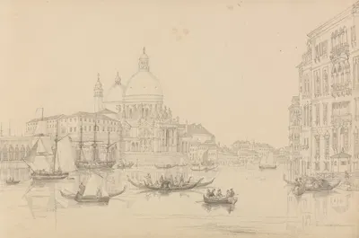 The Church of St. Maria della Salute by Сэр Чарльз Д'Ойли, 1840 — digital art print download