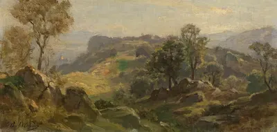 Мельница в долине by Поль Вебер, 1860 — digital art print download