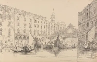 The Rialto – Venice by Сэр Чарльз Д'Ойли, 1840 — digital art print download