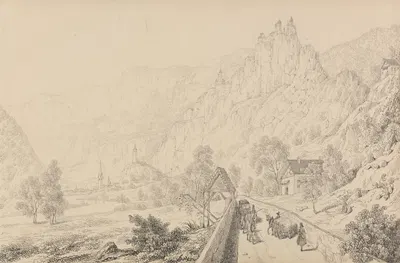 The Ruins of the Nunnery of Seben near Klausen by Сэр Чарльз Д'Ойли, 1840 — digital art print download