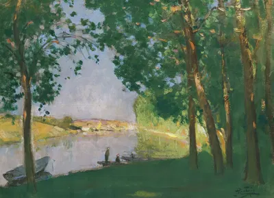 Moret Sur Loing, Bord De Rivière by Pierre-Eugène Montézin — digital art print download