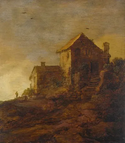 Landscape with a cottage by Pieter de Molijn — digital art print download