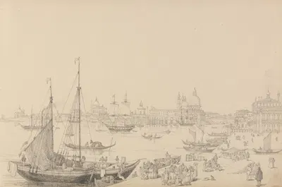 View from Daniele's Hotel on the Riva degli Schiavoni by Сэр Чарльз Д'Ойли, 1840 — digital art print download