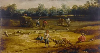 Крестьянская уборка by Саломон ван Руйсдал, 1627 — digital art print download
