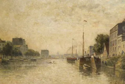 Canal Saint-Denis, Paris by Stanislas Lépine — digital art print download