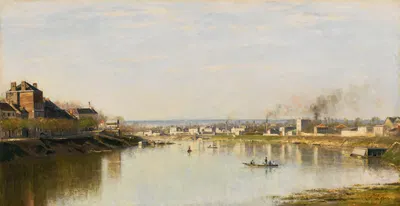 La Seine Devant Saint-Denis by Stanislas Lépine — digital art print download
