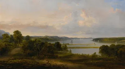 Вид на Гудзон рядом с Тиволи by Томас Даути, 1847 — digital art print download