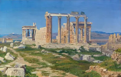 Храм Эрехтейон на Акрополе by Торольд Лэссё, 1850 — digital art print download
