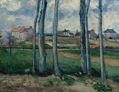 Village À Travers Les Arbres by Victor Vignon — digital art print download