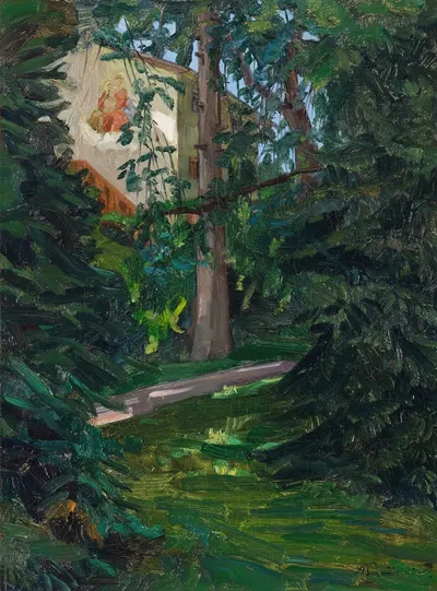 Дом с Мадонной by Вильгельм Трюбнер — digital art print download