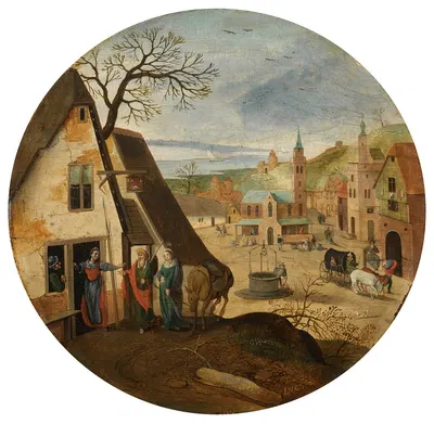 Mary And Joseph Halting At An Inn by Abel Grimmer — digital art print download