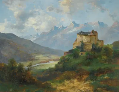 Schloss Vaduz by Adolf Obermüllner — digital art print download