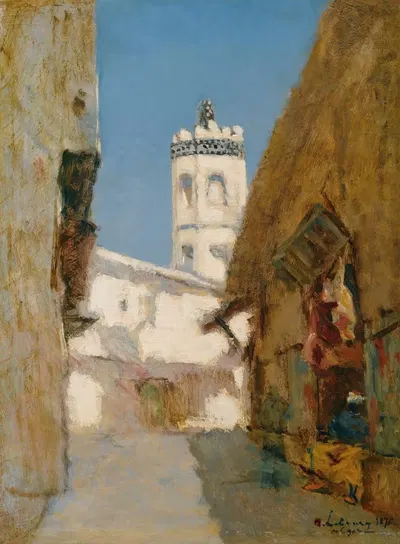 Улица Блондеров в Алжире by Альбер Лебур, 1876 — digital art print download