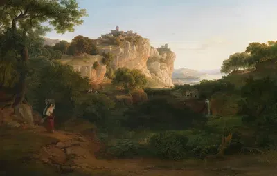 Blick auf Olevano by Alexander Herrmann, 1844 — digital art print download