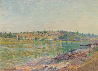 Les Coteaux De La Celle-Sous-Moret, Vus De Saint-Mammès by Alfred Sisley, 1884 — digital art print download